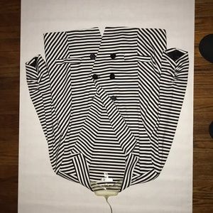 Blue/white striped blazer